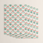 Christmas Dogs Festive Furry Holiday Ornaments Damask Pastel Green Wrapping Paper Gallery Image 3