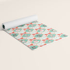 Christmas Dogs Festive Furry Holiday Ornaments Damask Pastel Green Yoga Mat Gallery Image 2