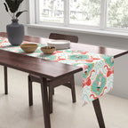 Christmas Dogs Festive Furry Holiday Ornaments Damask Pastel Green Table Runner Gallery Image 2