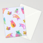 Rainbow Cats Pastel Stationery Card Gallery Image 2