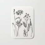 Minimalist wildflowers Bath Mat Gallery Image 1
