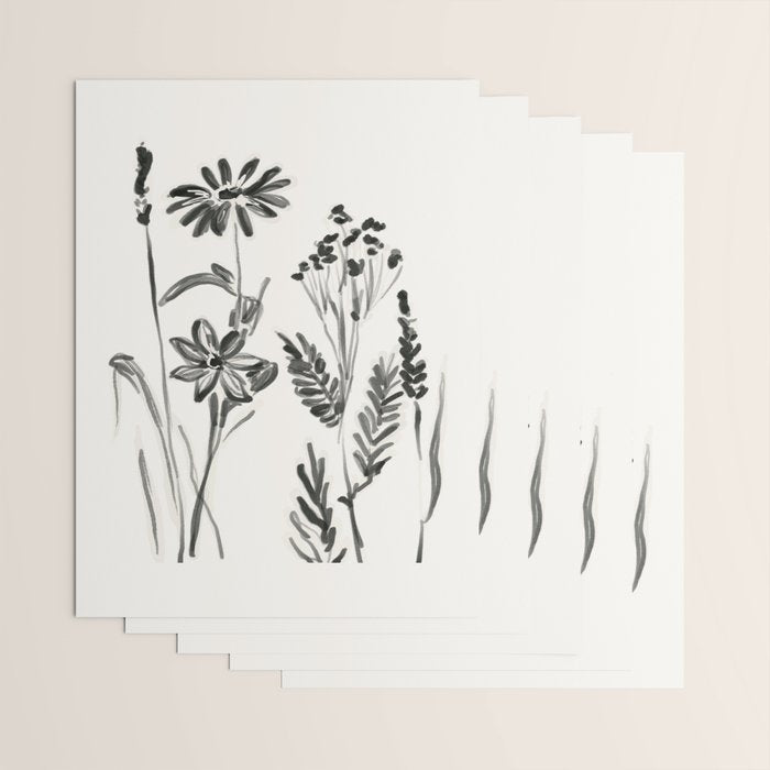Minimalist wildflowers Wrapping Paper Gallery Image 3