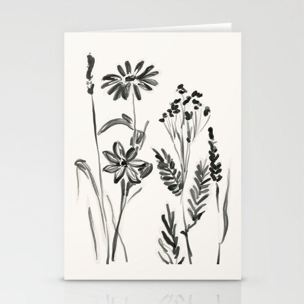 Minimalist wildflowers Stationery Card Gallery Image 1