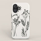 Minimalist wildflowers iPhone Case Gallery Image 1