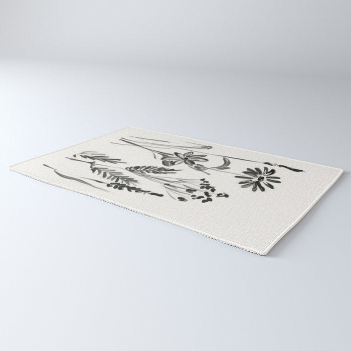 Minimalist wildflowers Rug Gallery Image 3