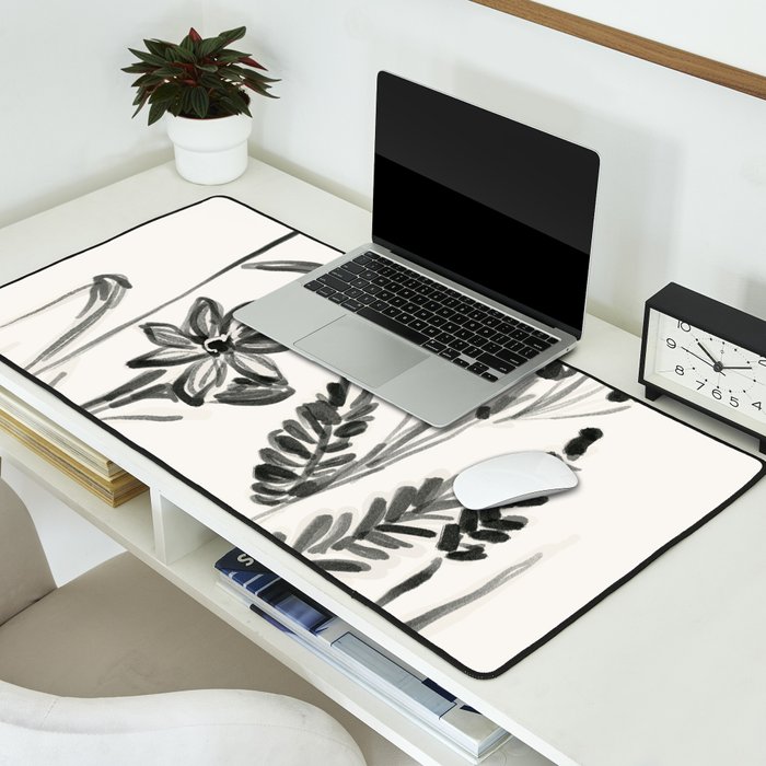 Minimalist wildflowers Desk Mat Gallery Image 2