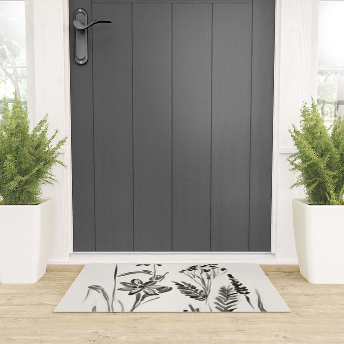 Minimalist wildflowers Welcome Mat Gallery Image 3