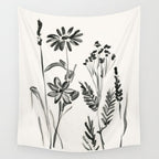 Minimalist wildflowers Wall Tapestry Gallery Image 4