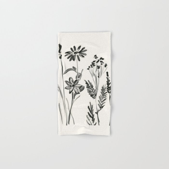 Minimalist wildflowers Bath Towel Gallery Image 1