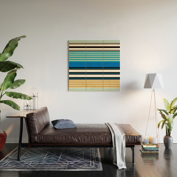 stripe pattern 05 Wood Wall Art Gallery Image 2