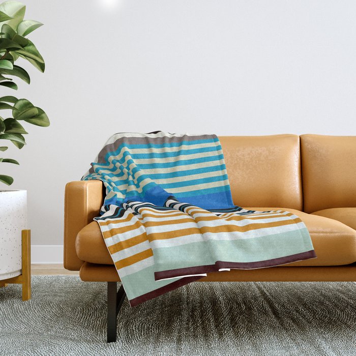 stripe pattern 05 Throw Blanket Gallery Image 1