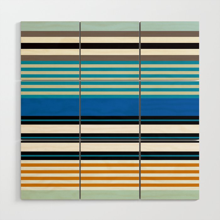 stripe pattern 05 Wood Wall Art Gallery Image 1