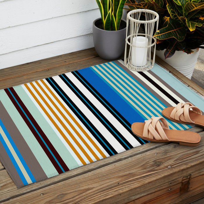 stripe pattern 05 Outdoor Rug Gallery Image 2