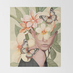 Pink Bloom Throw Blanket Gallery Image 2