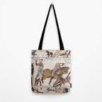 Battle of Hastings- Bayeux Tapestry King Harold Is Killed Arrow In Eye Tote Bag Gallery Image 2