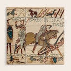 Battle of Hastings- Bayeux Tapestry King Harold Is Killed Arrow In Eye Wood Wall Art Gallery Image 1