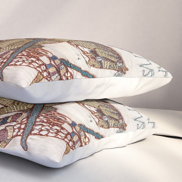 Battle of Hastings- Bayeux Tapestry King Harold Is Killed Arrow In Eye Pillow Sham Gallery Image 3