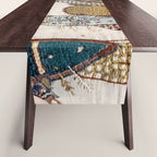 Battle of Hastings- Bayeux Tapestry King Harold Is Killed Arrow In Eye Table Runner Gallery Image 1
