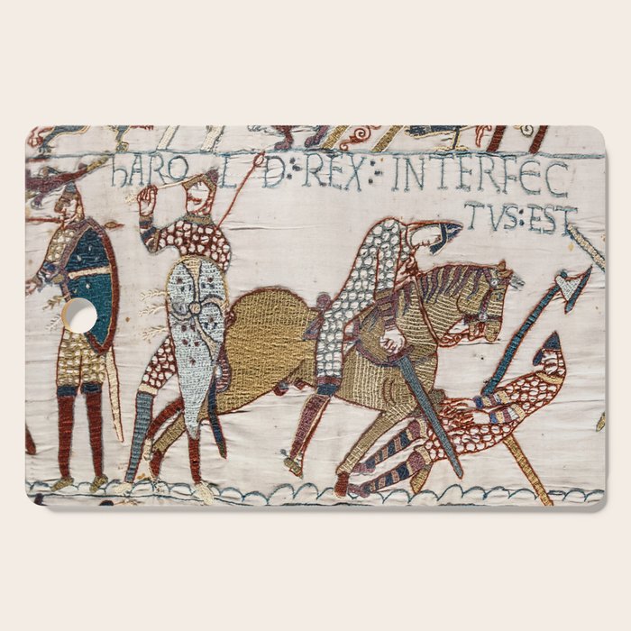 Battle of Hastings- Bayeux Tapestry King Harold Is Killed Arrow In Eye Cutting Board Gallery Image 1