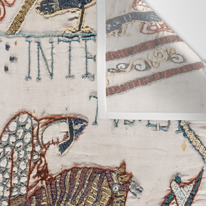 Battle of Hastings- Bayeux Tapestry King Harold Is Killed Arrow In Eye Wall Tapestry Gallery Image 3