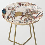 Battle of Hastings- Bayeux Tapestry King Harold Is Killed Arrow In Eye Side Table Gallery Image 2