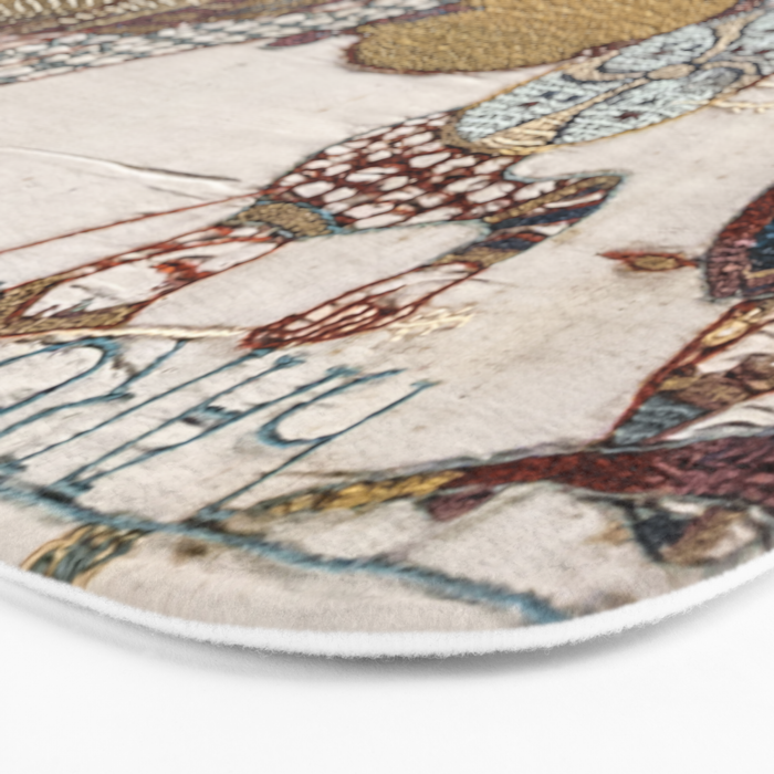 Battle of Hastings- Bayeux Tapestry King Harold Is Killed Arrow In Eye Bath Mat Gallery Image 3