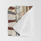 Battle of Hastings- Bayeux Tapestry King Harold Is Killed Arrow In Eye Throw Blanket Gallery Image 3