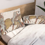 Battle of Hastings- Bayeux Tapestry King Harold Is Killed Arrow In Eye Pillow Sham Gallery Image 2