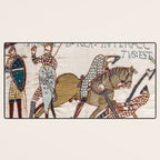 Battle of Hastings- Bayeux Tapestry King Harold Is Killed Arrow In Eye Desk Mat Gallery Image 3