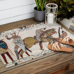 Battle of Hastings- Bayeux Tapestry King Harold Is Killed Arrow In Eye Outdoor Rug Gallery Image 2