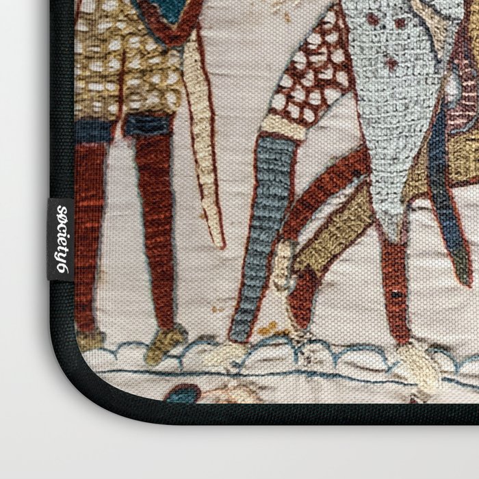 Battle of Hastings- Bayeux Tapestry King Harold Is Killed Arrow In Eye Laptop Sleeve Gallery Image 3