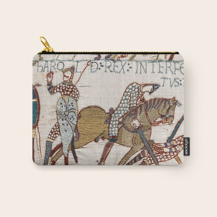 Battle of Hastings- Bayeux Tapestry King Harold Is Killed Arrow In Eye Carry All Pouch Gallery Image 1
