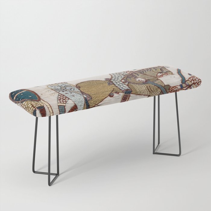 Battle of Hastings- Bayeux Tapestry King Harold Is Killed Arrow In Eye Bench Gallery Image 1