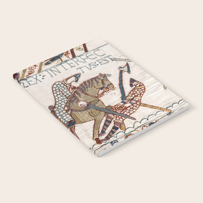 Battle of Hastings- Bayeux Tapestry King Harold Is Killed Arrow In Eye Notebook Gallery Image 1