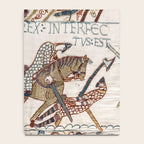 Battle of Hastings- Bayeux Tapestry King Harold Is Killed Arrow In Eye Notebook Gallery Image 4