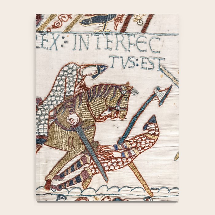 Battle of Hastings- Bayeux Tapestry King Harold Is Killed Arrow In Eye Notebook Gallery Image 4