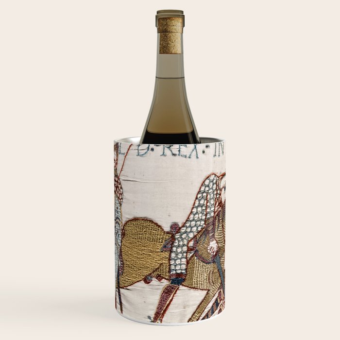 Battle of Hastings- Bayeux Tapestry King Harold Is Killed Arrow In Eye Wine Chiller Gallery Image 1