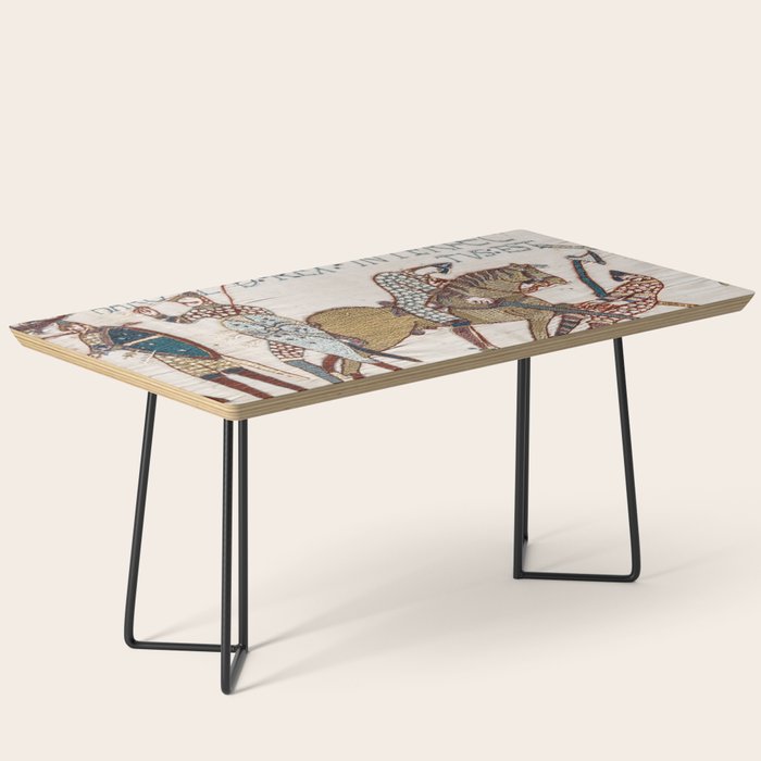 Battle of Hastings- Bayeux Tapestry King Harold Is Killed Arrow In Eye Coffee Table Gallery Image 1