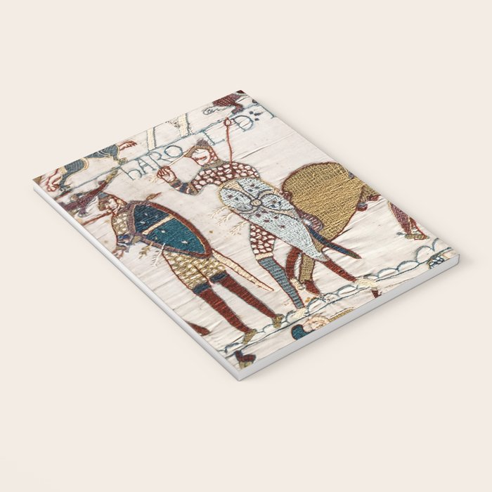 Battle of Hastings- Bayeux Tapestry King Harold Is Killed Arrow In Eye Notebook Gallery Image 3