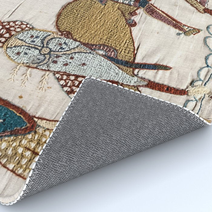 Battle of Hastings- Bayeux Tapestry King Harold Is Killed Arrow In Eye Rug Gallery Image 4