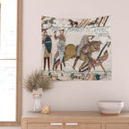 Battle of Hastings- Bayeux Tapestry King Harold Is Killed Arrow In Eye Wall Tapestry Gallery Image 2
