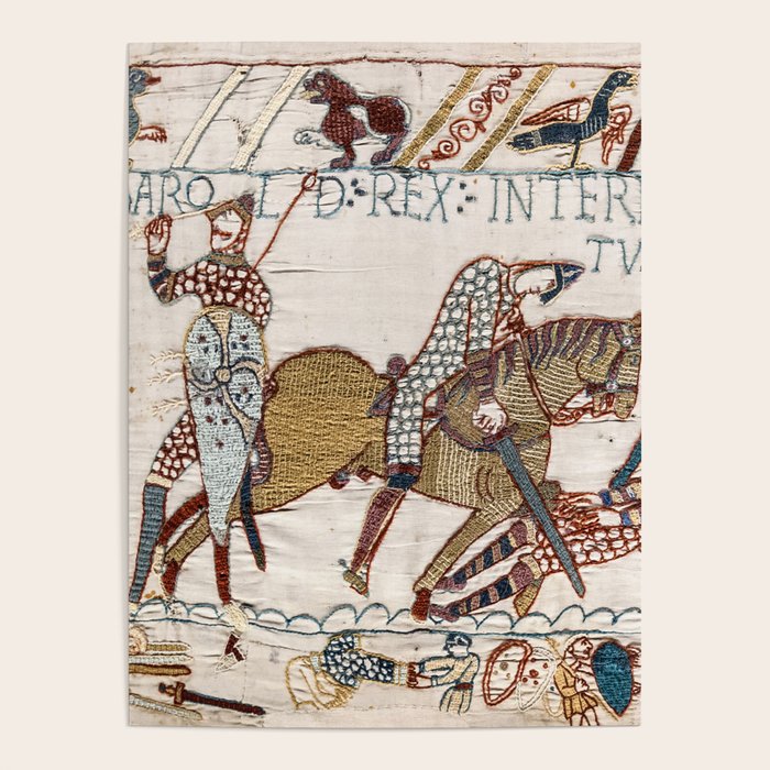 Battle of Hastings- Bayeux Tapestry King Harold Is Killed Arrow In Eye Poster Gallery Image 1