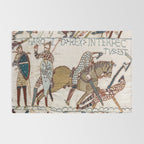 Battle of Hastings- Bayeux Tapestry King Harold Is Killed Arrow In Eye Rug Gallery Image 2