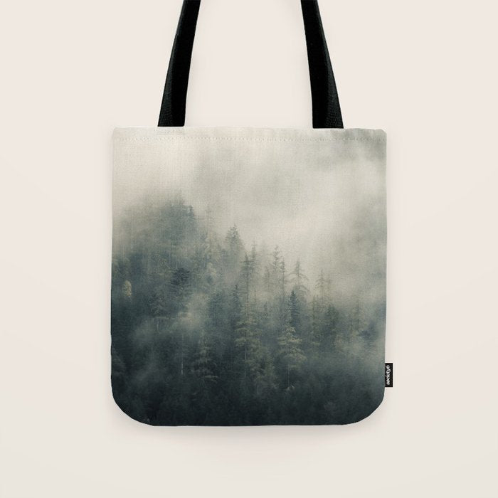 Misty Pine Forest 2 Tote Bag Gallery Image 1