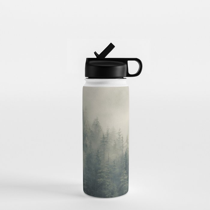Misty Pine Forest 2 Water Bottle Gallery Image 1