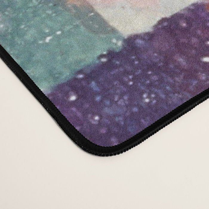 Blue Geometric Cubist Abstract Desin Desk Mat Gallery Image 4