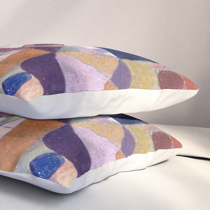 Blue Geometric Cubist Abstract Desin Pillow Sham Gallery Image 3