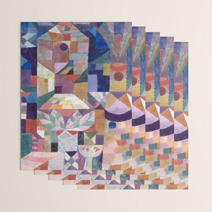 Blue Geometric Cubist Abstract Desin Wrapping Paper Gallery Image 3