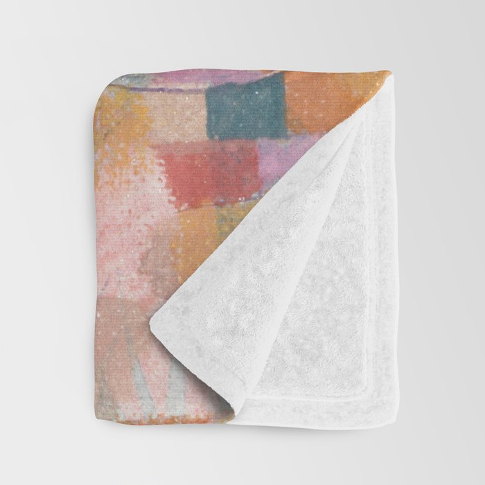 Blue Geometric Cubist Abstract Desin Throw Blanket Gallery Image 3