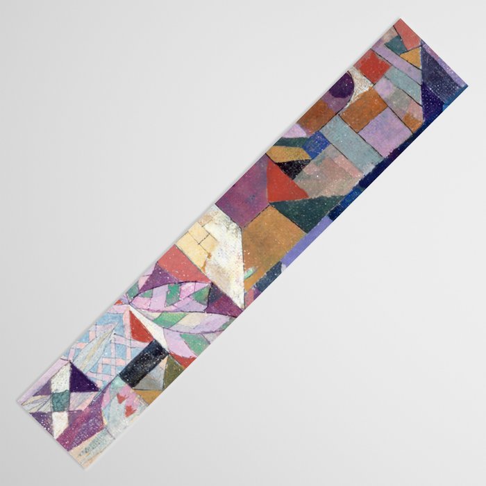 Blue Geometric Cubist Abstract Desin Table Runner Gallery Image 3